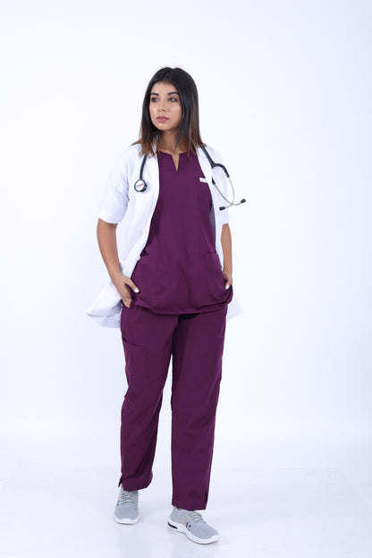 POLARIS MEDIFABRICS Women's Half Sleeves Active Polyester Medical Lab