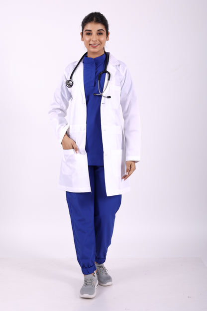 POLARIS MEDIFABRICS Women's Full Sleeves Active Polyester Medical Long Lab Coat