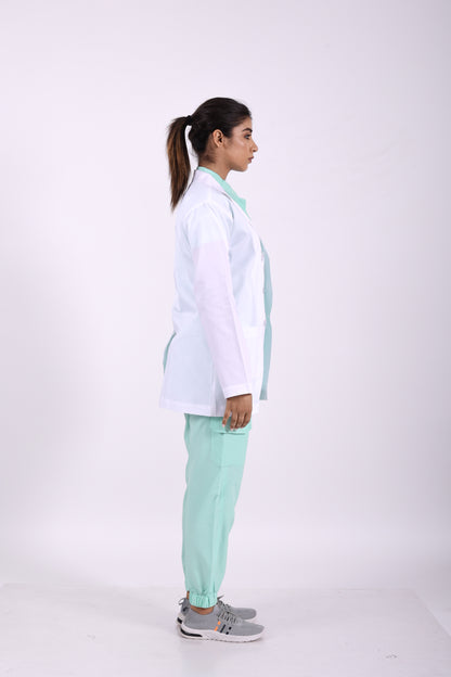 POLARIS MEDIFABRICS Women's Full Sleeves Active Polyester Medical Lab Coat