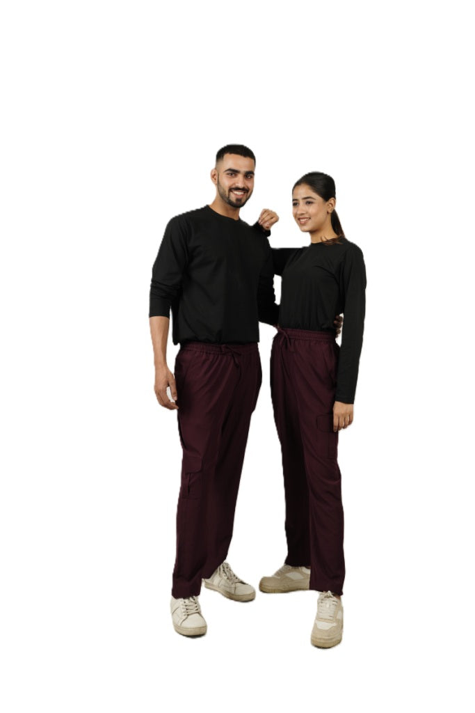 Under scrubs