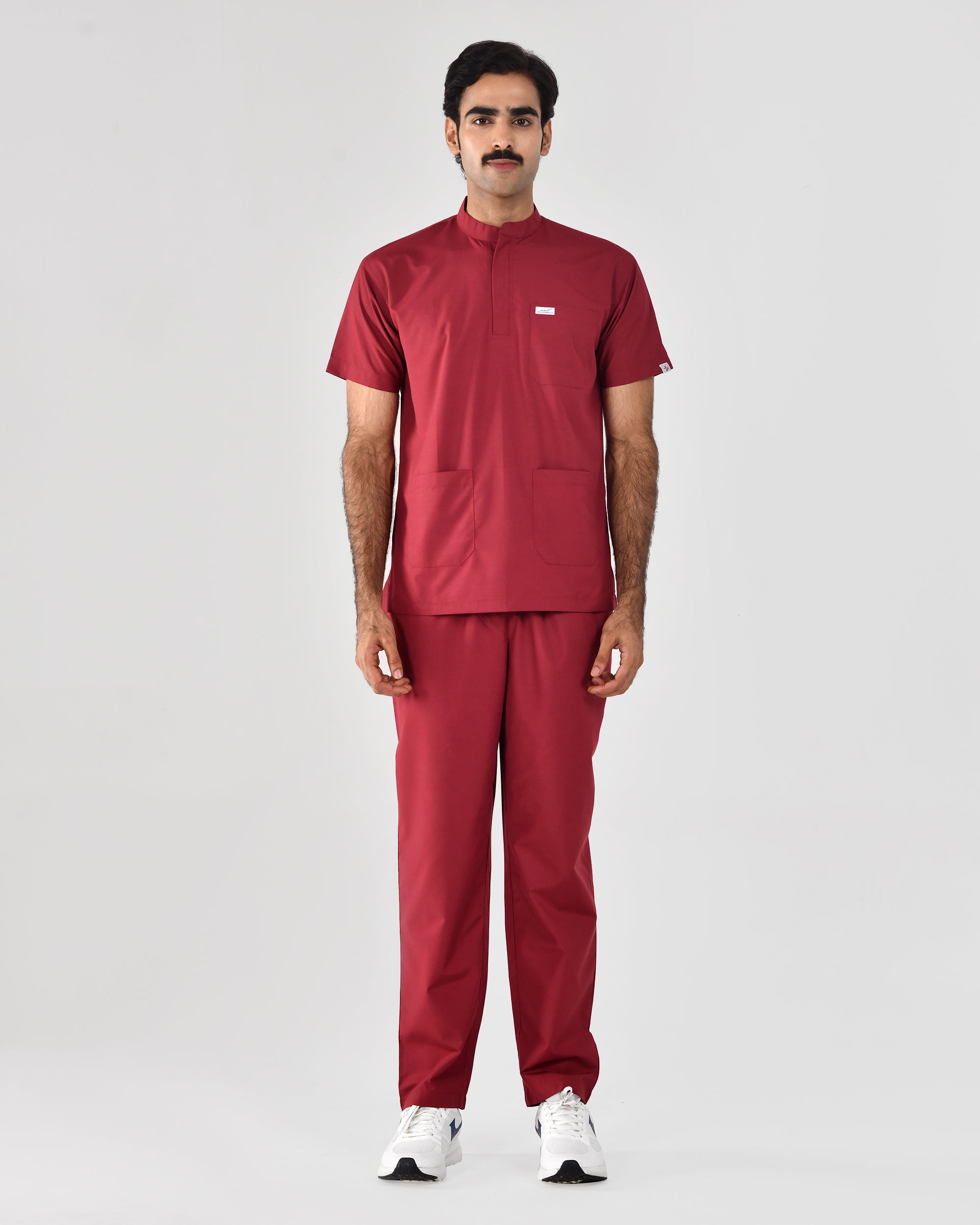 Men's Stand Collar Lycra Scrub