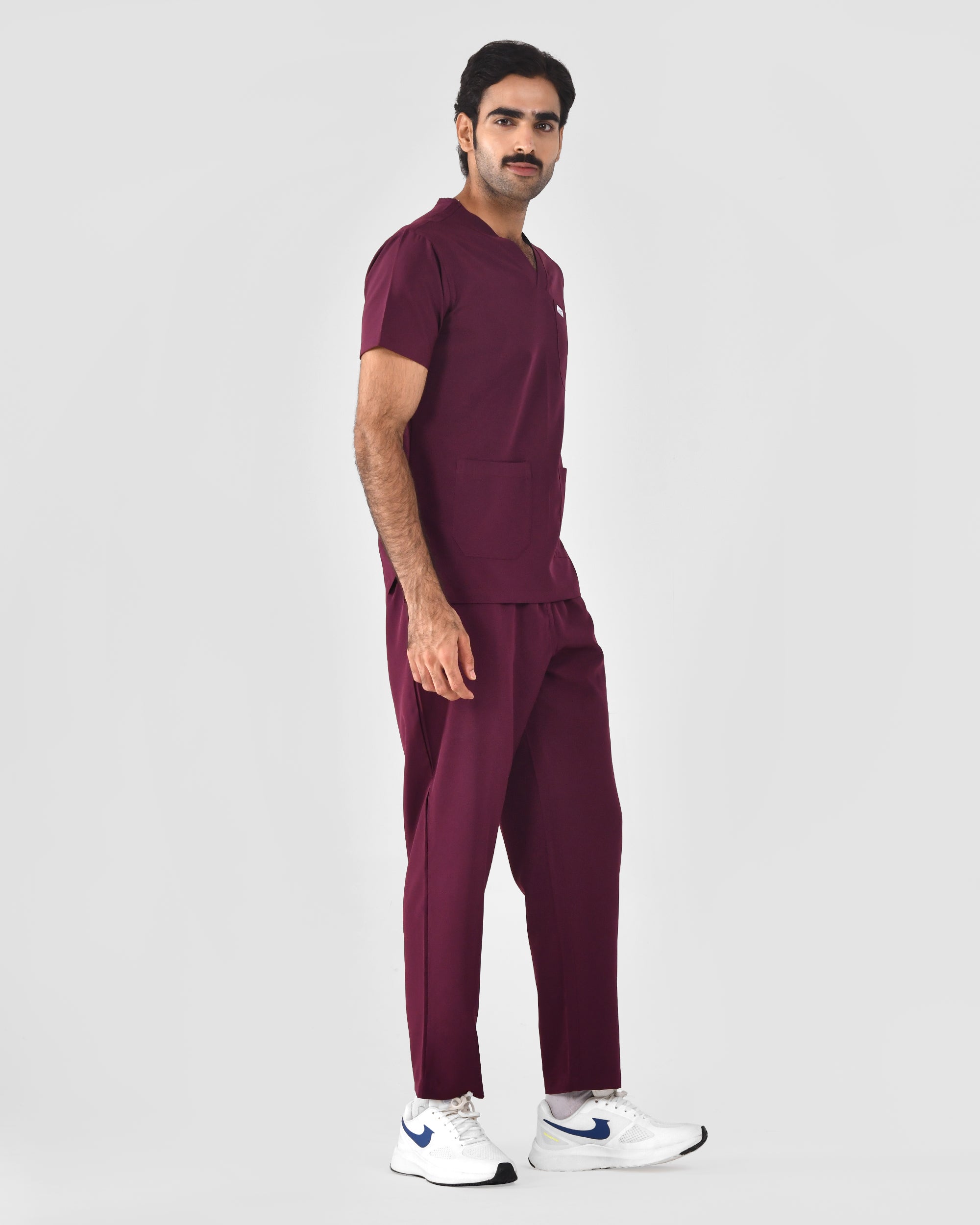 Men's Stand Collar Lycra Scrub