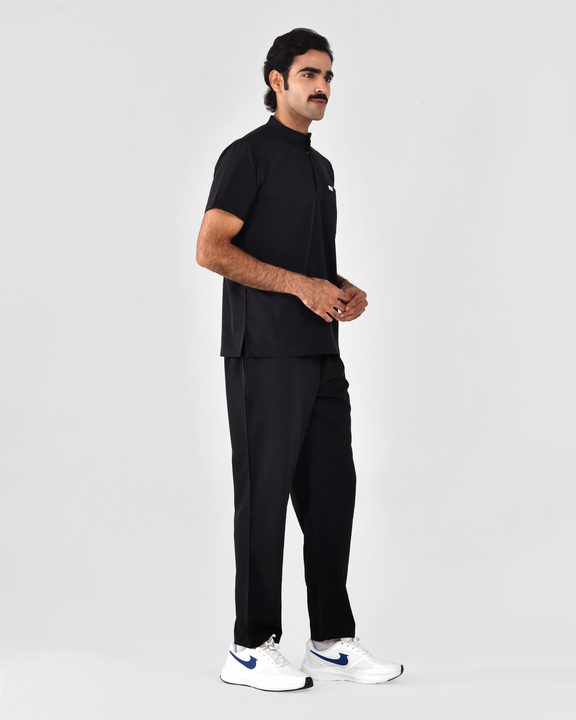 Men's Stand Collar Lycra Scrub