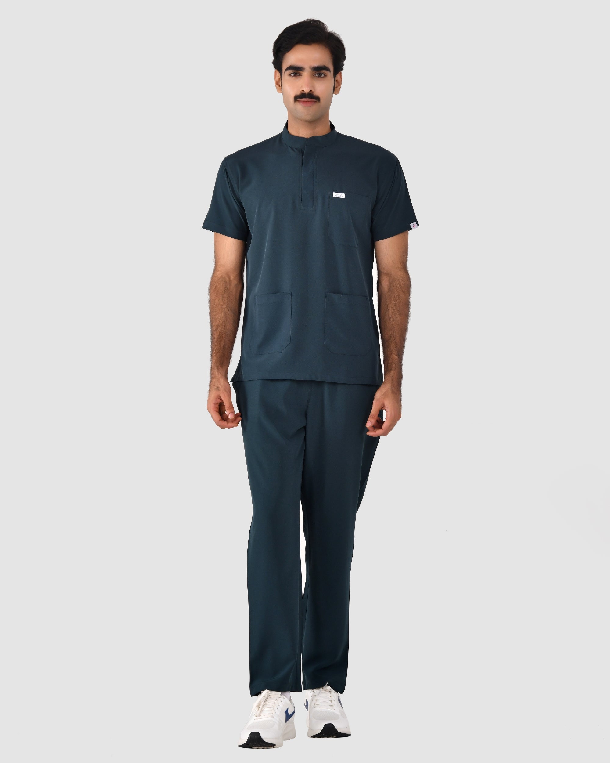 Men's Stand Collar Lycra Scrub