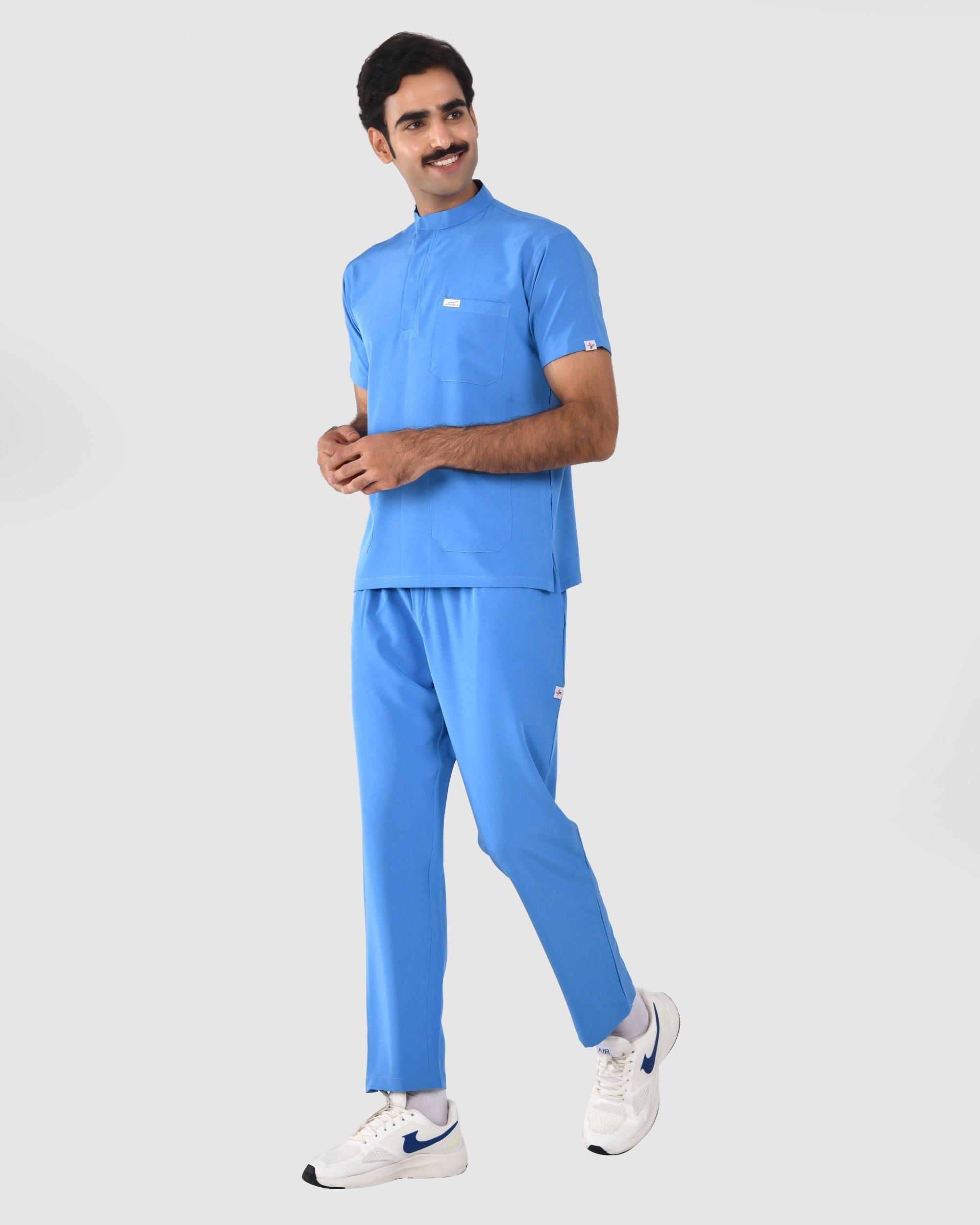 Men's Stand Collar Lycra Scrub