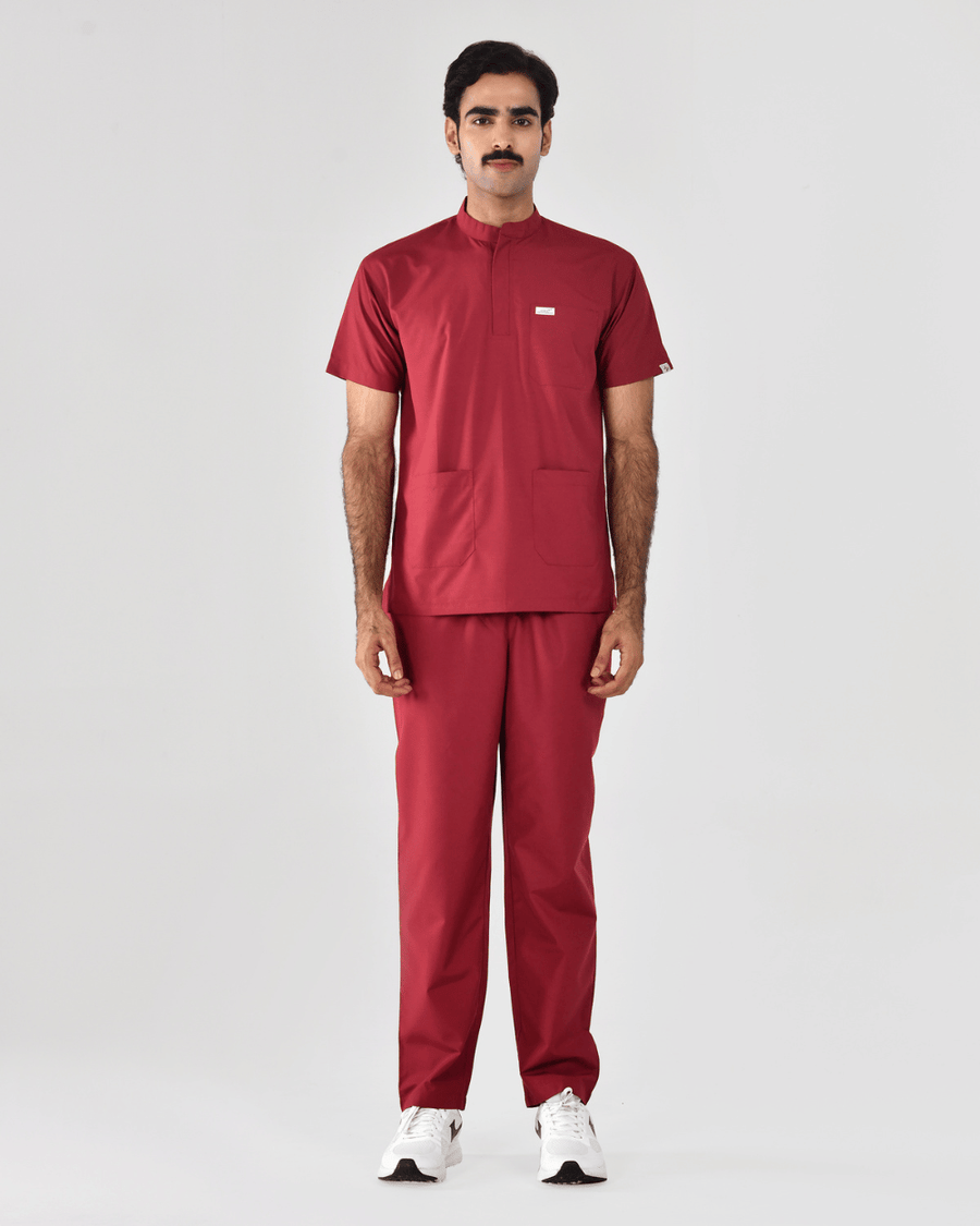 Men's FlaxPro Mandarin Collar Scrub