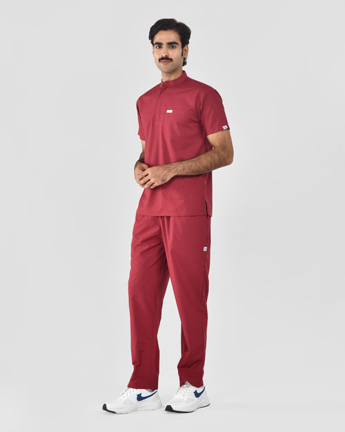 Men's Stand Collar Lycra Scrub
