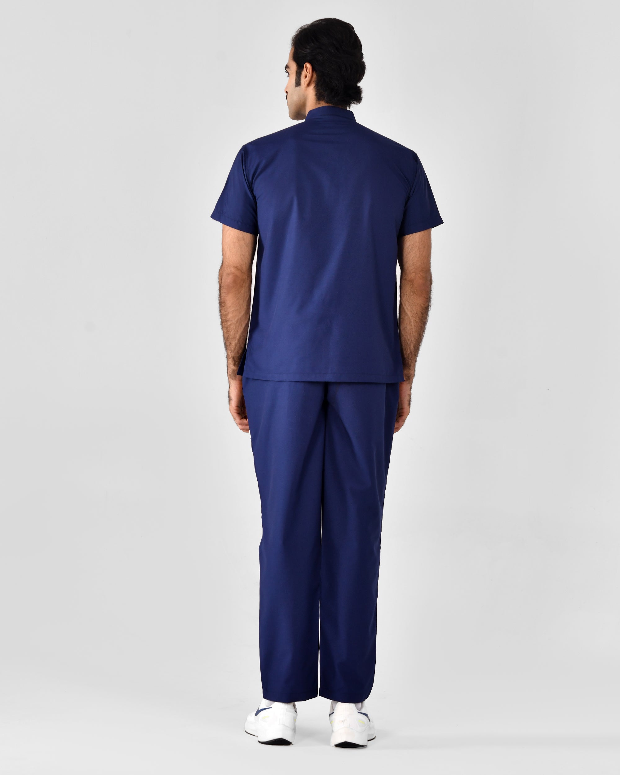 Men's V-Neck Navy Blue Lycra Scrub