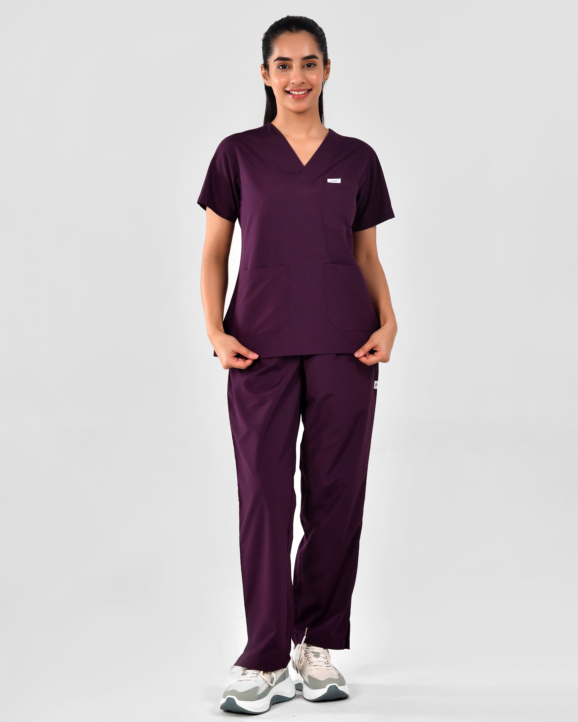 Women's V-Neck Lycra Scrub