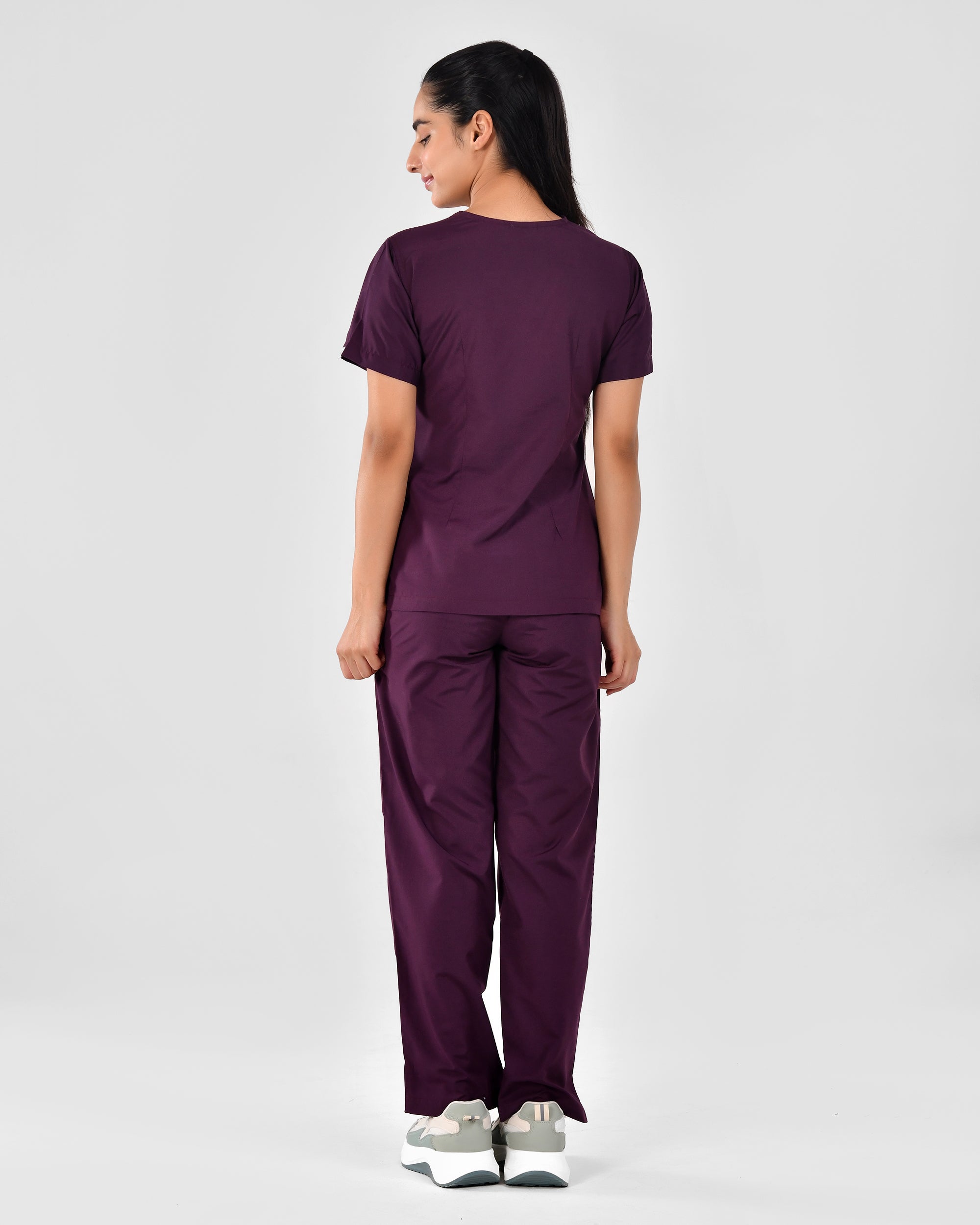 Women's Stand Collar Lycra Scrub