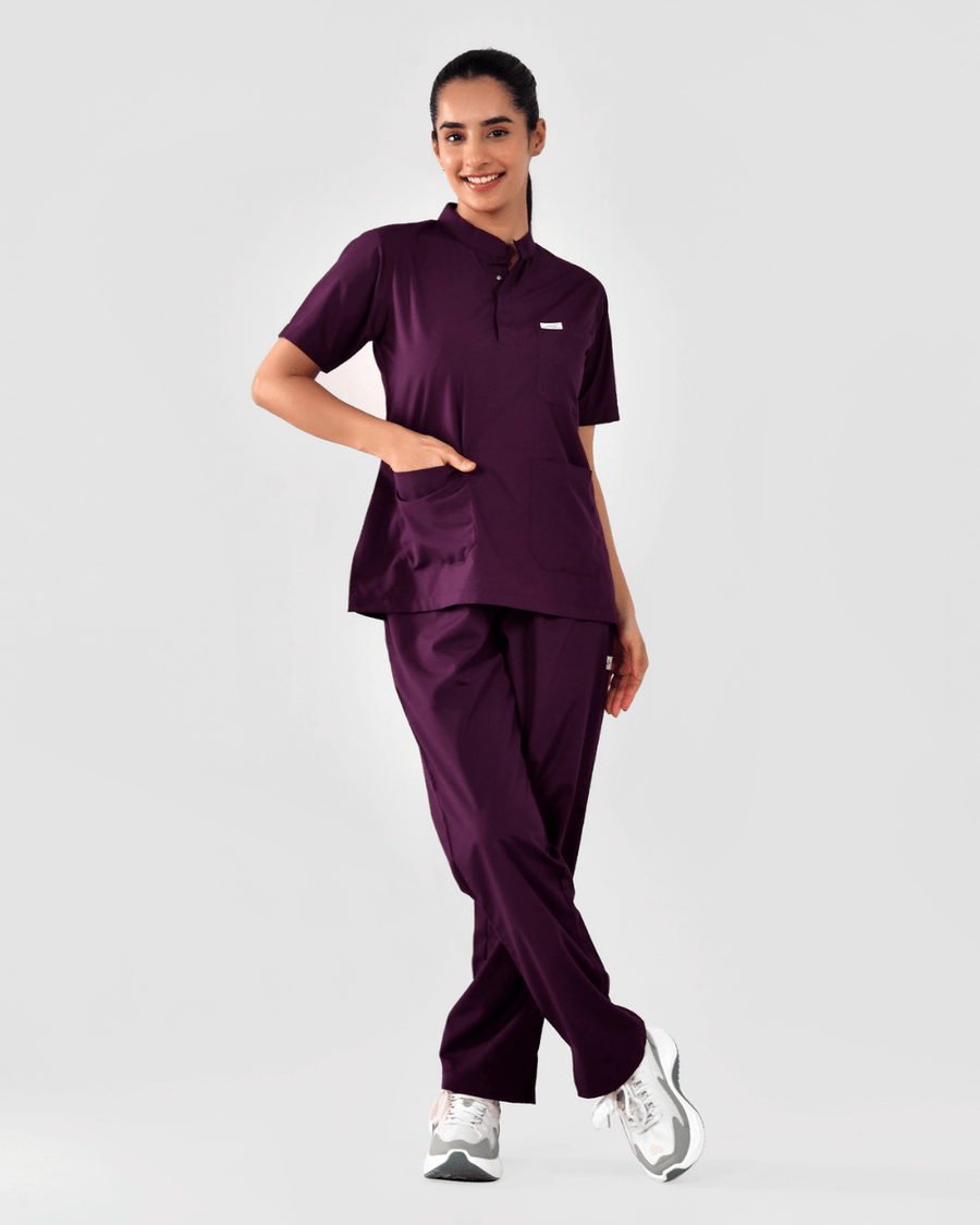 Women's FlaxPro Mandarin Collar Scrub